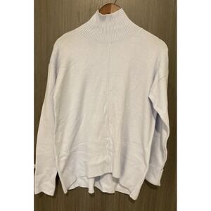 French Connection Sweater Womens Size S Small Long Sleeve Moc High Neck Blue NEW